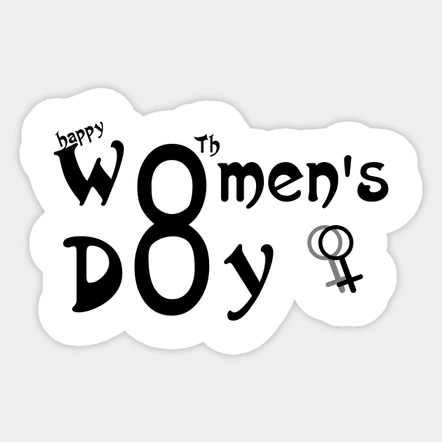 happy women's day , a cute women' day ,Design Sticker by MdArt43